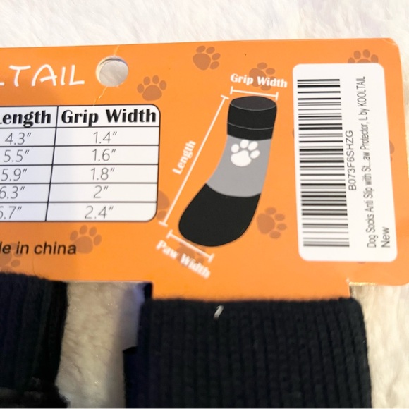 NWT KOOLTAIL Dog Socks Anti Slip Traction Control Waterproof Paw Protector Large - Picture 10 of 12